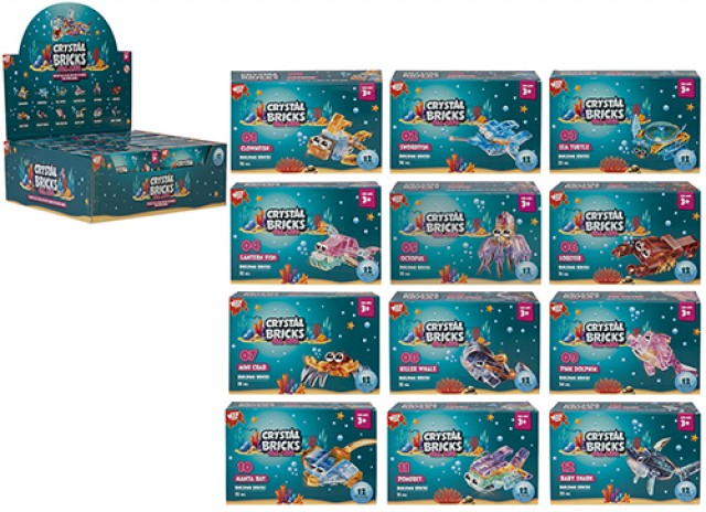 SEALIFE (Crystal Bricks) Costruzioni Trasparenti cm In box (x cm) In espo da 12pz 12ass…x12…x288